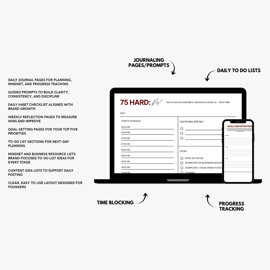 75 Hard: Build Your Brand Journal – Digital Download
