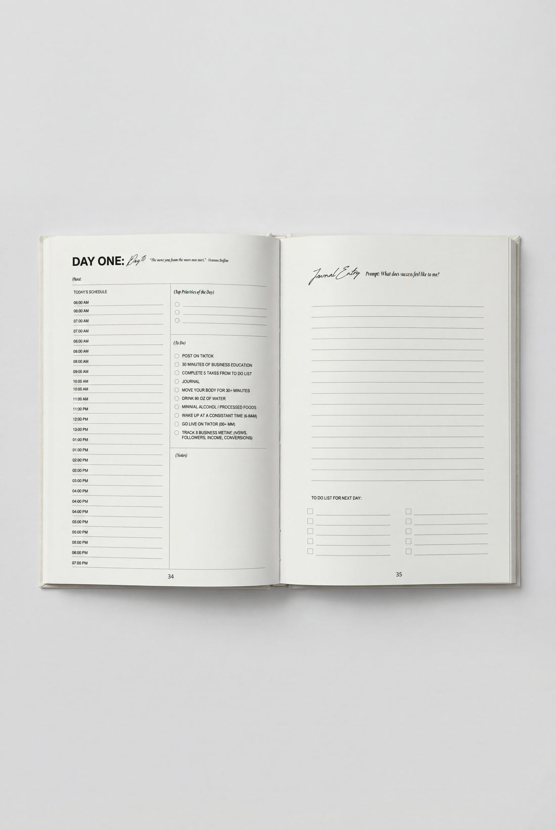 Day One: Build Your Brand Planner/Journal